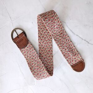 Fossil Leather Multicolor Braided Leather Belt